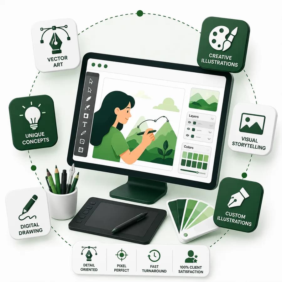 Insights and analytics illustration